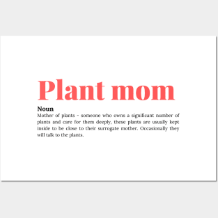 Plant mom dictionary pink Posters and Art